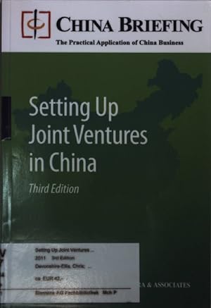 Seller image for Setting Up Joint Ventures in China. for sale by books4less (Versandantiquariat Petra Gros GmbH & Co. KG)
