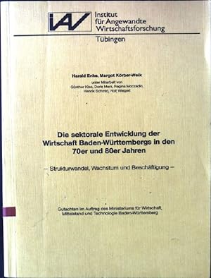 Image du vendeur pour Die sektorale Entwicklung der Wirtschaft Baden-Wrttembergs in den 70er und 80er Jahren : Strukturwandel, Wachstum und Beschftigung ; Gutachten im Auftrag des Ministeriums fr Wirtschaft, Mittelstand und Technologie Baden-Wrttemberg. Forschungsberichte aus dem Institut fr Angewandte Wirtschaftsforschung / Serie B ; Nr. 9 mis en vente par books4less (Versandantiquariat Petra Gros GmbH & Co. KG)