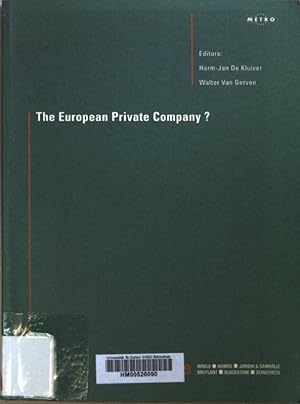 Bild des Verkufers fr The European Private Company?. Ius commune ; 9 zum Verkauf von books4less (Versandantiquariat Petra Gros GmbH & Co. KG)