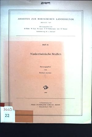 Imagen del vendedor de Niederrheinische Studien : Carl Gdde zum 60. Geburtstag. Arbeiten zur rheinischen Landeskunde ; H. 46 a la venta por books4less (Versandantiquariat Petra Gros GmbH & Co. KG)