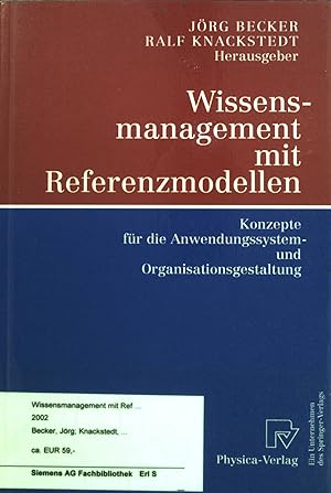 Seller image for Wissensmanagement mit Referenzmodellen : Konzepte fr die Anwendungssystem- und Organisationsgestaltung. for sale by books4less (Versandantiquariat Petra Gros GmbH & Co. KG)