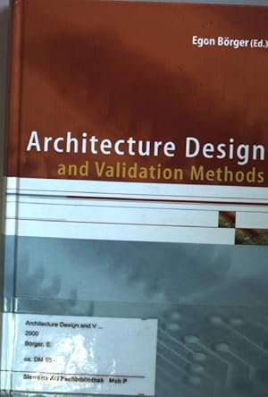 Bild des Verkufers fr Architecture Design and Validation Methods. zum Verkauf von books4less (Versandantiquariat Petra Gros GmbH & Co. KG)