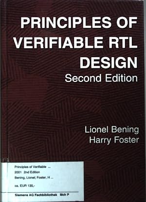 Seller image for Principles of Verifiable RTL Design: A functional coding style supporting verification processes in Verilog. for sale by books4less (Versandantiquariat Petra Gros GmbH & Co. KG)