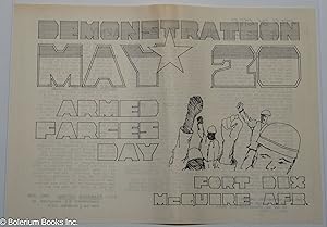 Demonstration May 20. Armed Farces Day. Ft. Dix, McQuire AFB [broadside]