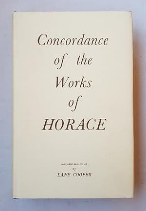 Imagen del vendedor de A Concordance to the Works of Horace. a la venta por Wissenschaftl. Antiquariat Th. Haker e.K