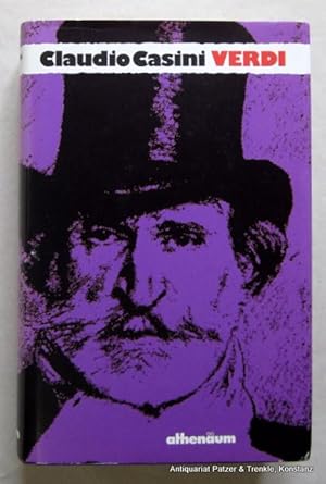 Bild des Verkufers fr Verdi. Aus dem Italienischen von Heinz Riedt. Mit einem einleitenden Essay von Albrecht Roeseler. Knigstein, Athenum, 1985. Mit Tafelabbildungen. 444 S. Or.-Pp. mit Schutzumschlag. (ISBN 3761083777). zum Verkauf von Jrgen Patzer