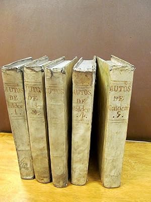 Imagen del vendedor de Autos Sacramentales Alegoricos, Y Historiales Del Phenix De Los Poetas, El Espanol, Don Pedro Calderon De La Barca: Obras Posthumas. Tomo Primero, Segundo, Tercero, Quarto, Quinto. a la venta por Antiquariat Friederichsen