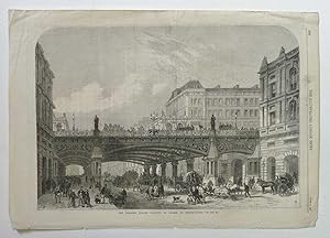 Imagen del vendedor de Holborn Valley Viaduct in Course of Construction, London 1867 Print a la venta por Maynard & Bradley