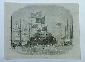 Imagen del vendedor de Launch of HMS Cyclops at Blackwall, 1871 Ship Print a la venta por Maynard & Bradley