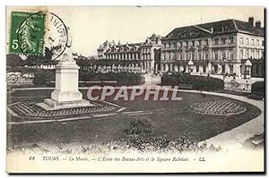 Seller image for Carte Postale Ancienne Tours le Musee l'Ecole des Beaux Arts et le Square Rabelais for sale by CPAPHIL