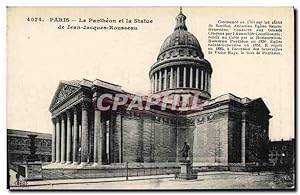 Seller image for Carte Postale Ancienne Paris Le Pantheon et la Statue de Jean Jacques Rousseau for sale by CPAPHIL
