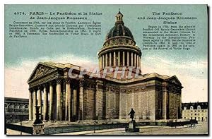 Seller image for Carte Postale Ancienne Paris le Pantheon et la statue de Jean Jacques Rousseau for sale by CPAPHIL