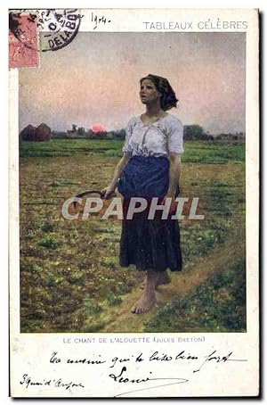 Seller image for Carte Postale Ancienne Le Chant de l'Alouette Jules Breton for sale by CPAPHIL