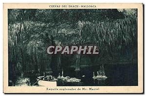 Imagen del vendedor de Carte Postale Ancienne Cuevas del Drach Mallorca Esquife explorador de Mr Martel a la venta por CPAPHIL