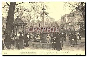 Reproduction Scenes parisiennes Aux Champs Elysees Les Chevaux de Bois