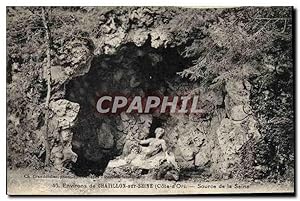Carte Postale Ancienne Environs de Chatillon sur Seine Cote d'Or Source de la Seine