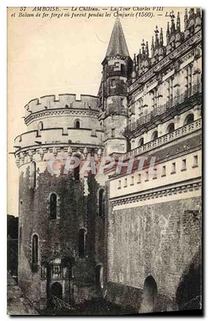 Immagine del venditore per Carte Postale Ancienne Amboise le chteau la Tour Charles VIII et Balcon de Fer Forge ou Furent pendus les Conjures 156 venduto da CPAPHIL