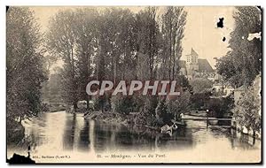 Carte Postale Ancienne Montigny vue du Pont