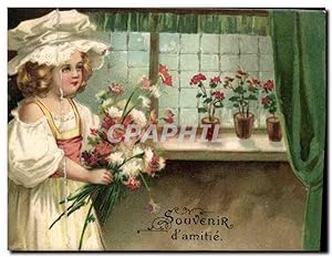 Image du vendeur pour Carte Postale Ancienne Souvenir d'amitie Enfant mis en vente par CPAPHIL