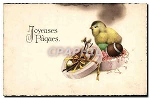 Image du vendeur pour Carte Postale Ancienne Joyeuses Pques Poussins mis en vente par CPAPHIL
