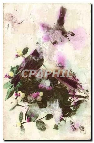 Image du vendeur pour Carte Postale Ancienne Fleurs Oiseaux mis en vente par CPAPHIL