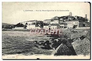 Bild des Verkufers fr Carte Postale Ancienne Cannes vue du Mont Chevalier et la Contre Jete zum Verkauf von CPAPHIL