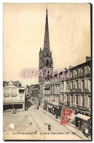 Bild des Verkufers fr Carte Postale Ancienne Ste Foy la Grande La Fleche Notre Dame zum Verkauf von CPAPHIL