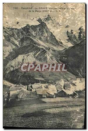 Carte Postale Ancienne Dauphine La Grave vue générale