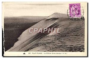 Carte Postale Ancienne Pilat Plage La Grande Dune hauteur 114m