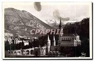 Image du vendeur pour Carte Postale Ancienne Lourdes La Basilique et les Montagnes mis en vente par CPAPHIL