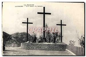 Seller image for Carte Postale Ancienne Les Pyrenees Lourdes XIII Station de Calvaire for sale by CPAPHIL