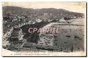 Bild des Verkufers fr Carte Postale Ancienne Cannes Panorama pris du Mont Chevalier zum Verkauf von CPAPHIL