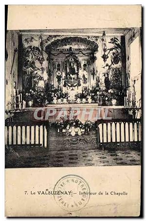 Carte Postale Ancienne La Valsuzenay Intérieur de la Chapelle