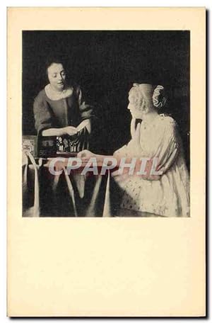 Carte Postale Ancienne Mistress and Maid Servant by Jan Vermeer 1632 1675 The Frick Collection Ne...