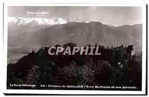 Carte Postale Ancienne La Savoie Pittoresque Château de Miolans Tour St Pierre et vue générale
