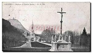 Seller image for Carte Postale Ancienne Lourdes Basilique et Calvaire Breton for sale by CPAPHIL