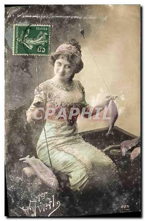 Image du vendeur pour Carte Postale Ancienne Femme Poissons Peche mis en vente par CPAPHIL