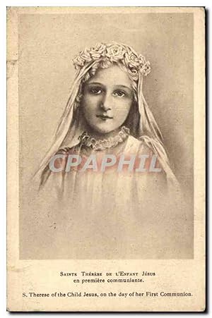 Bild des Verkufers fr Carte Postale Ancienne Sainte Therese de l'Enfant Jesus en premiere communiante zum Verkauf von CPAPHIL