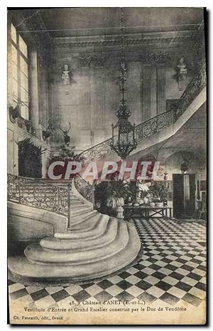 Image du vendeur pour Carte Postale Ancienne Chteau d'Anet E et L Vestibule d'Entre et Grand Escalier construit par le Duc de Vendome mis en vente par CPAPHIL