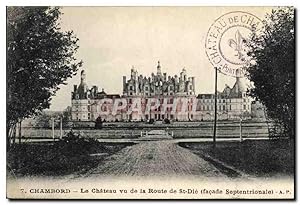 Bild des Verkufers fr Carte Postale Ancienne Chambord Le Chteau vu de la Route de St Die faade Septentrionale zum Verkauf von CPAPHIL