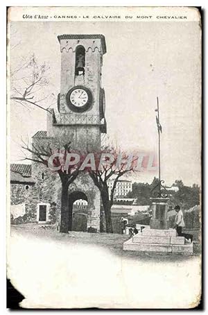 Bild des Verkufers fr Carte Postale Ancienne Cote d'Azur Cannes le Calvaire du Mont Chevalier zum Verkauf von CPAPHIL