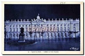 Image du vendeur pour Carte Postale Ancienne Nancy la Nuit L'Htel de Ville Illumine mis en vente par CPAPHIL