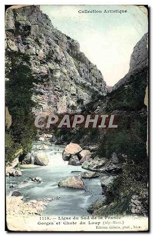 Image du vendeur pour Carte Postale Ancienne Ligne du Sud de la France Gorges et Chute du Loup Alp Marit mis en vente par CPAPHIL