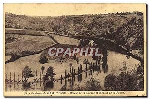 Carte Postale Ancienne Environs de Gargîlesse Boucle de la Creuse et Moulin de la prune