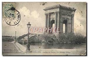 Carte Postale Ancienne Montpellier Jardin du Peyrou Le Château d'Eau