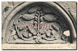 Image du vendeur pour Carte Postale Ancienne Chartres Decoration du Tympan d'une Fenetre d'une Maison du XIII mis en vente par CPAPHIL