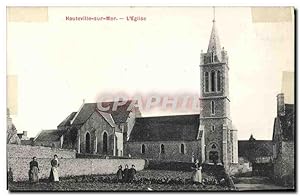 Carte Postale Ancienne Hauteville sur Mer L'Eglise