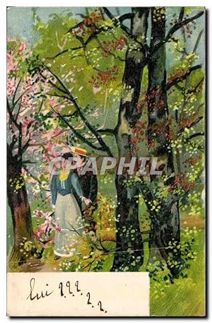 Bild des Verkufers fr Carte Postale Ancienne Femme Patins a glace Ange zum Verkauf von CPAPHIL