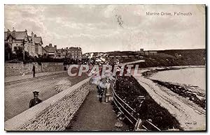 Carte Postale Ancienne Marine Drive Falmouth