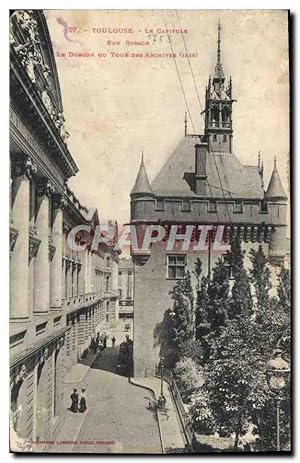 Bild des Verkufers fr Carte Postale Ancienne Toulouse Le Capitole Rue Rosace Le Donjon ou Tour des Archives zum Verkauf von CPAPHIL